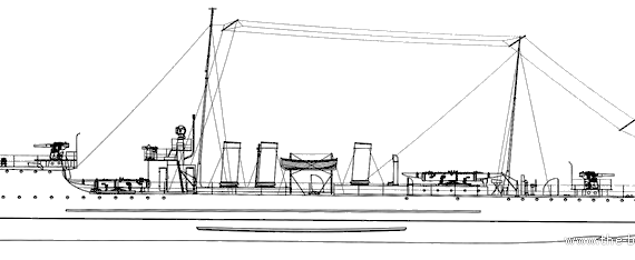 Корабль Hr Z-6 {Torpedo Boat] (1917) - чертежи, габариты, рисунки